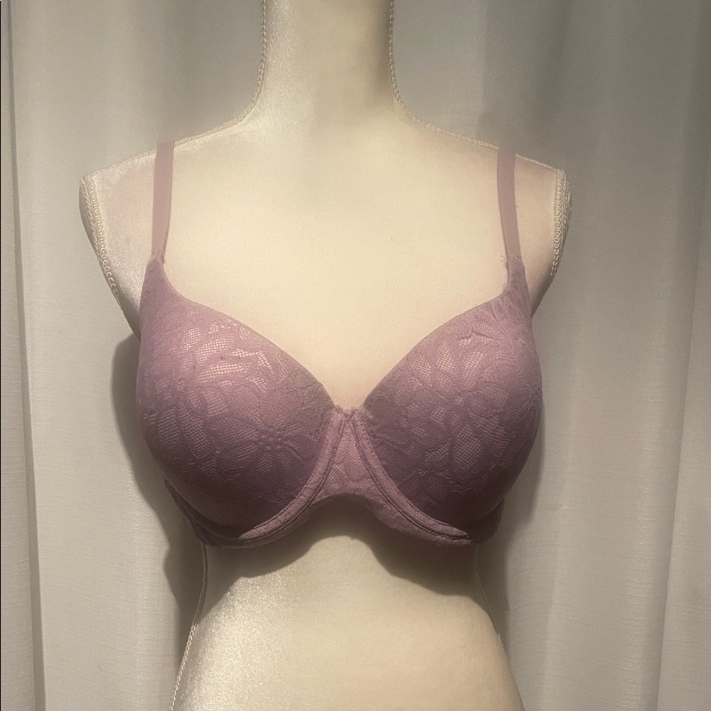 No Boundries Elegant Lace Underwire Bra - Purple Sz 40C